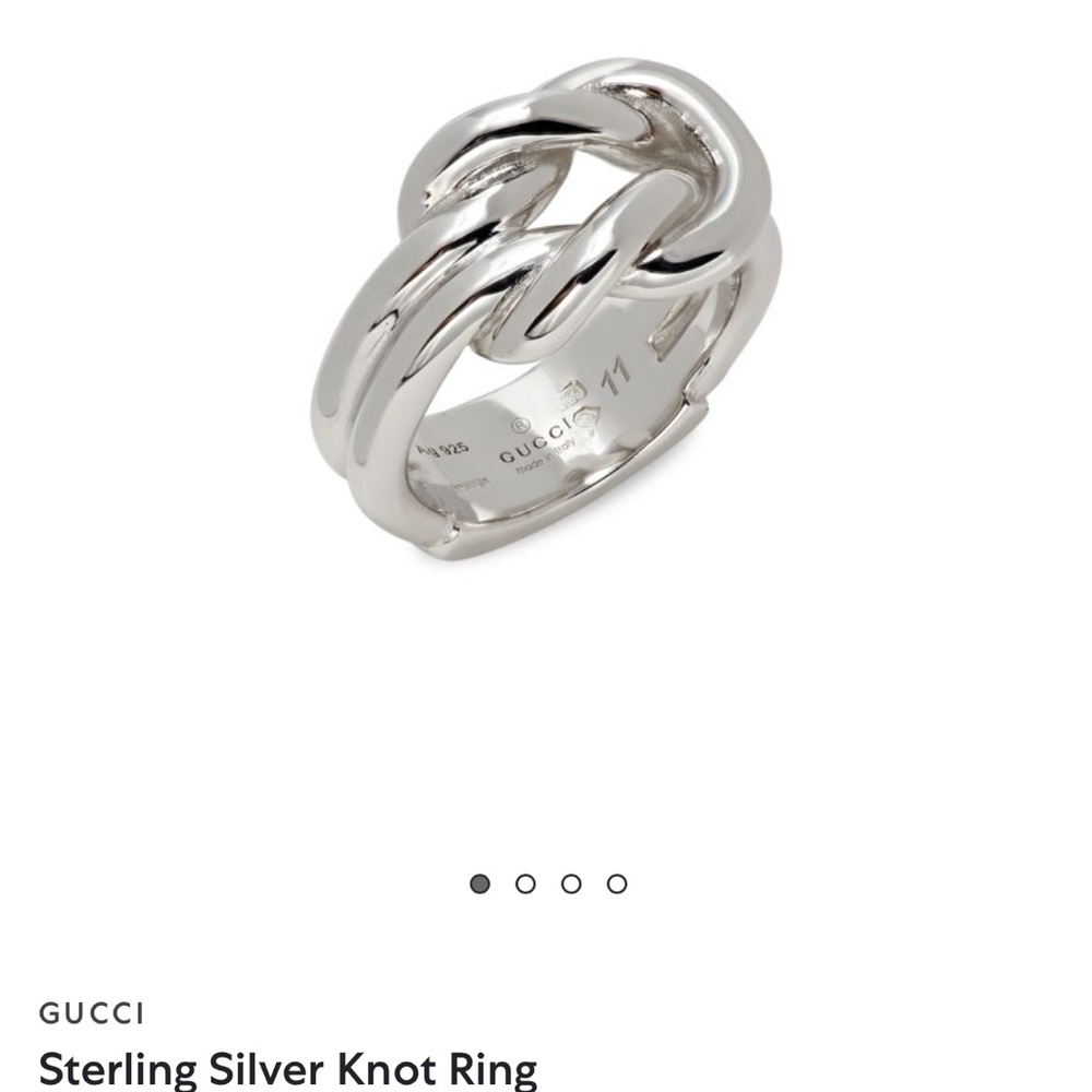 Gucci Elegant Silver Knot Ring authentic Euc size 4.75 to 5 - Picture 2 of 12